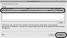 remove printer from canon ij network tool