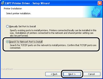 How to install the CAPT software on a computer connected by a LAN cable to the printer in which ...