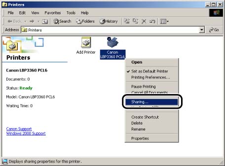 How To Configure The Print Server Computer Windows 00 Xp Server 03