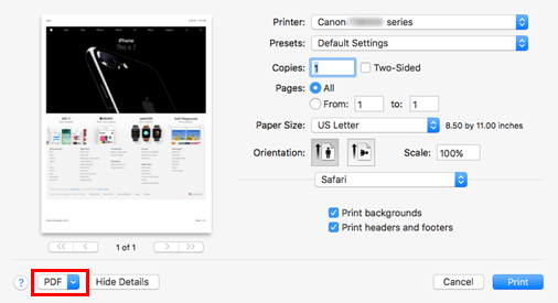 canon drivers for mac os sierra