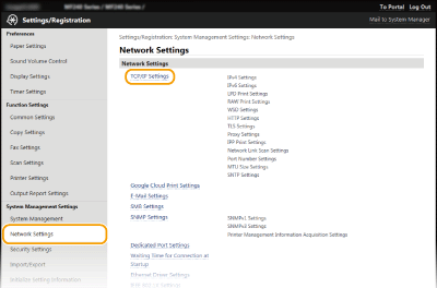 Setting IP Addresses (MF249dw / MF246dn / MF237w)