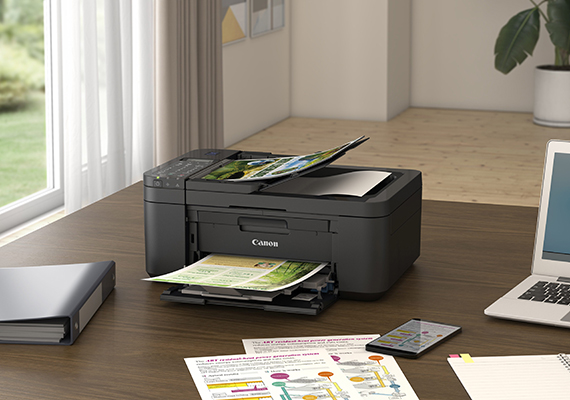Complete The Home Office Set Up with The Compact PIXMA TR4670S Multi-function Printer with Low-cost Ink Cartridges