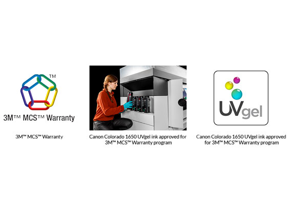 Canon Colorado 1650 UVgel Ink Approved for 3M™ MCS™ Warranty Program