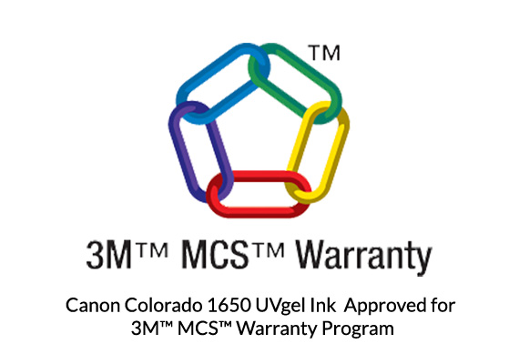 Canon Colorado 1650 UVgel Ink Approved for 3M™ MCS™ Warranty Program