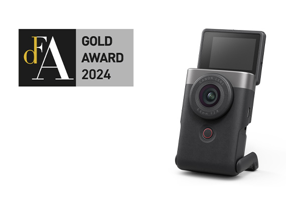 Canon Receives Gold Award for PowerShot V10 Vlog Camera at DFA Design for Asia Awards 2024