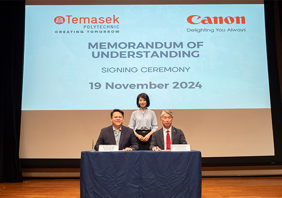 Canon Singapore and Temasek Polytechnic Sign MOU to Advance Security Training and Development