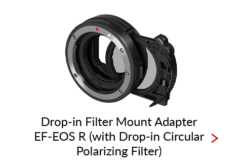 Drop-In Filter Mount Adapter EF-EOS R with Drop-In Circular Polarizing Filter